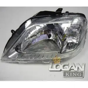 Фара передняя левая (обод хром) с 2008 г Automotive lighting (Россия), аналог 8200708804, для Рено Логан / Сандеро