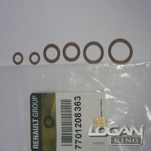 Кольца уплотнительные трубок кондиционера (узкие к-т, 6 шт.), аналог 7701208363, для Рено Логан / Сандеро